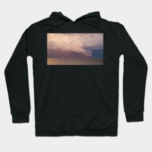 Colorful stormy sky over the ocean Hoodie